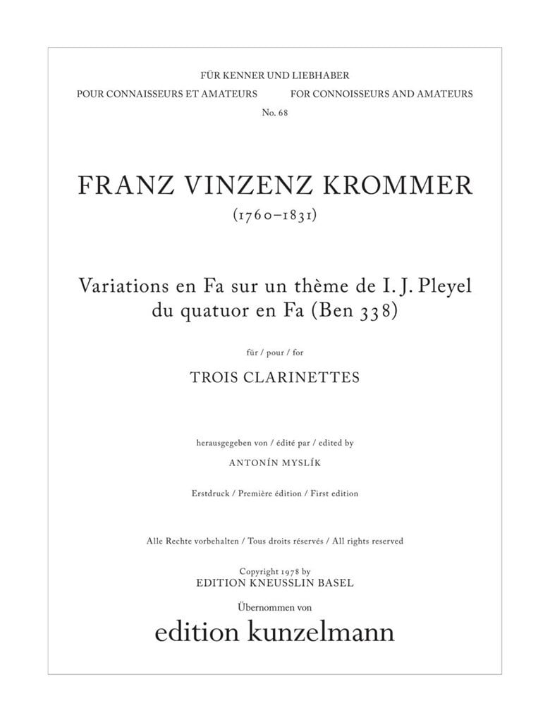 Variationen Über Ein Thema Von I. J. Pleyel