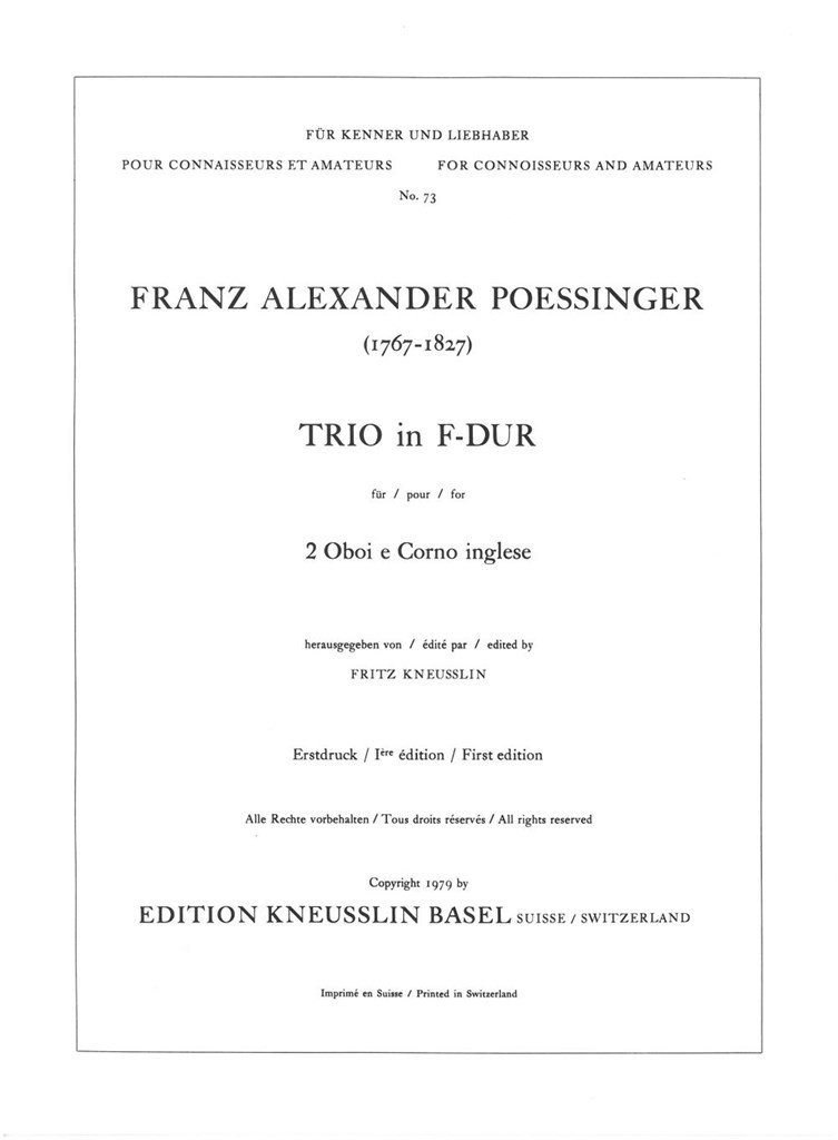 Trio Für 2 Oboen und Englischhorn