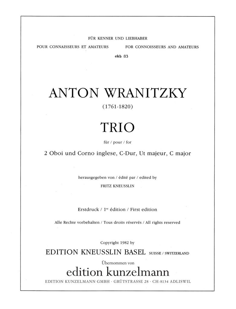 Trio Für 2 Oboen und Englischhorn