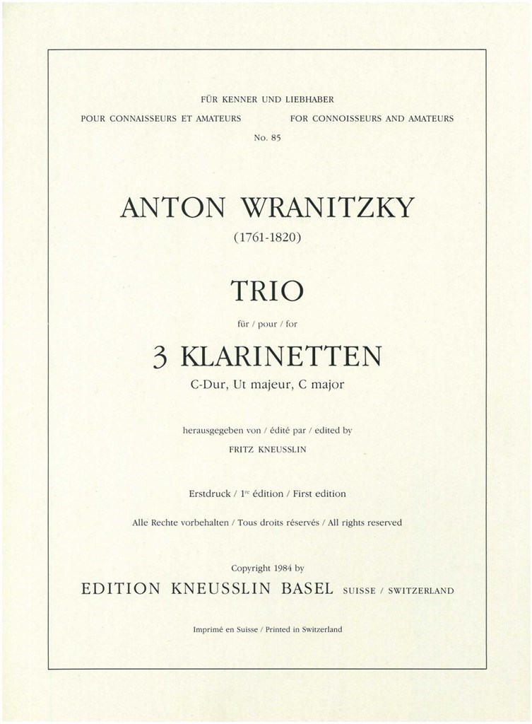 Trio Für 3 Klarinetten