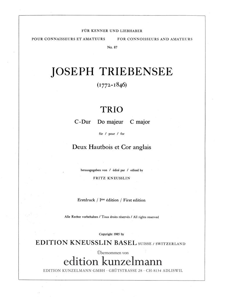 Trio Für 2 Oboen und Englischhorn
