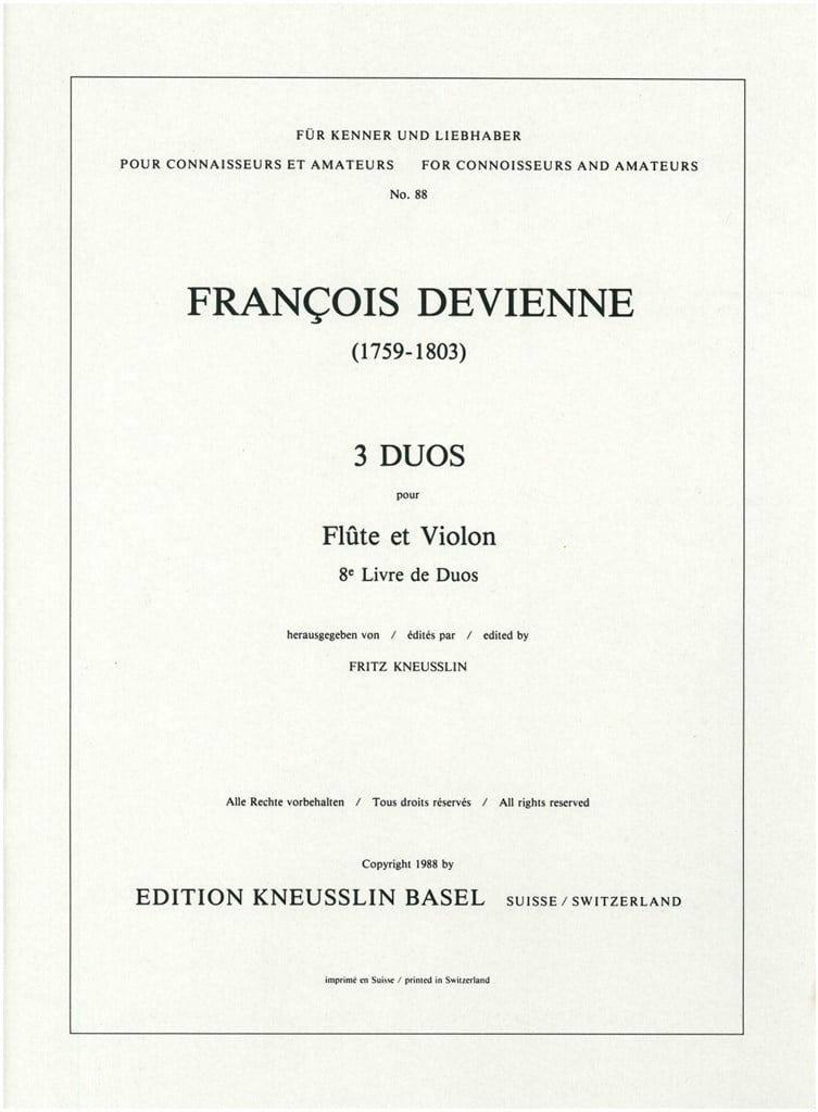 3 Duos Für Flöte und Violine
