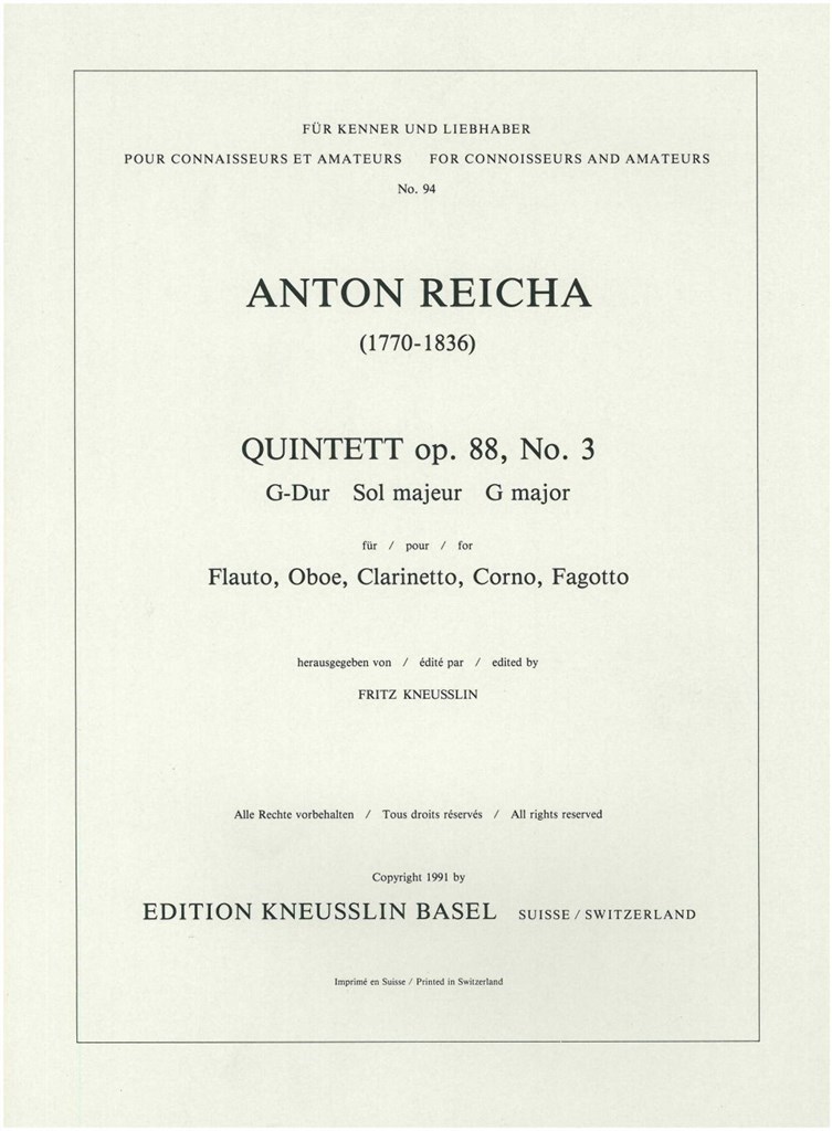 Quintett Op. 88-3