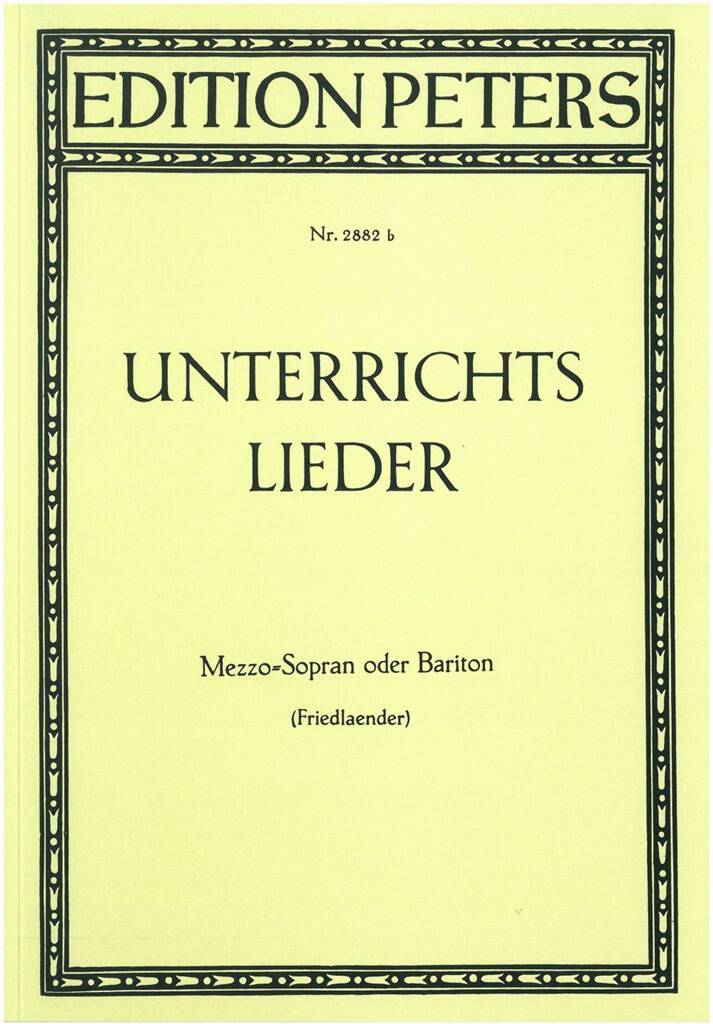 Unterrichtslieder Mezzosopran oder Bariton