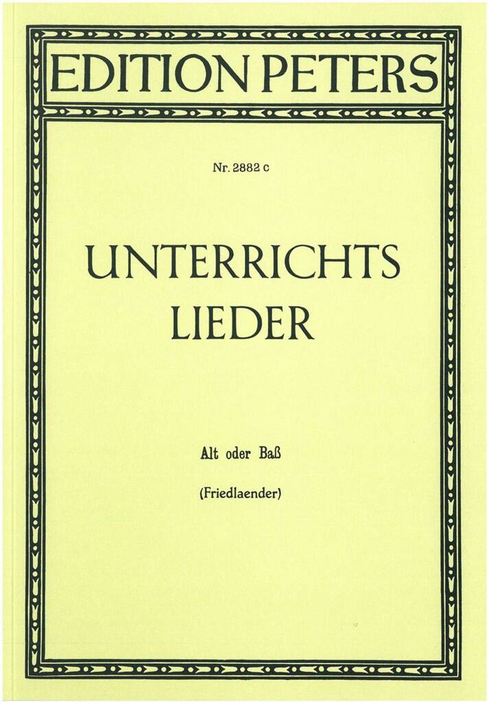 Unterrichtslieder für Alt oder Bass
