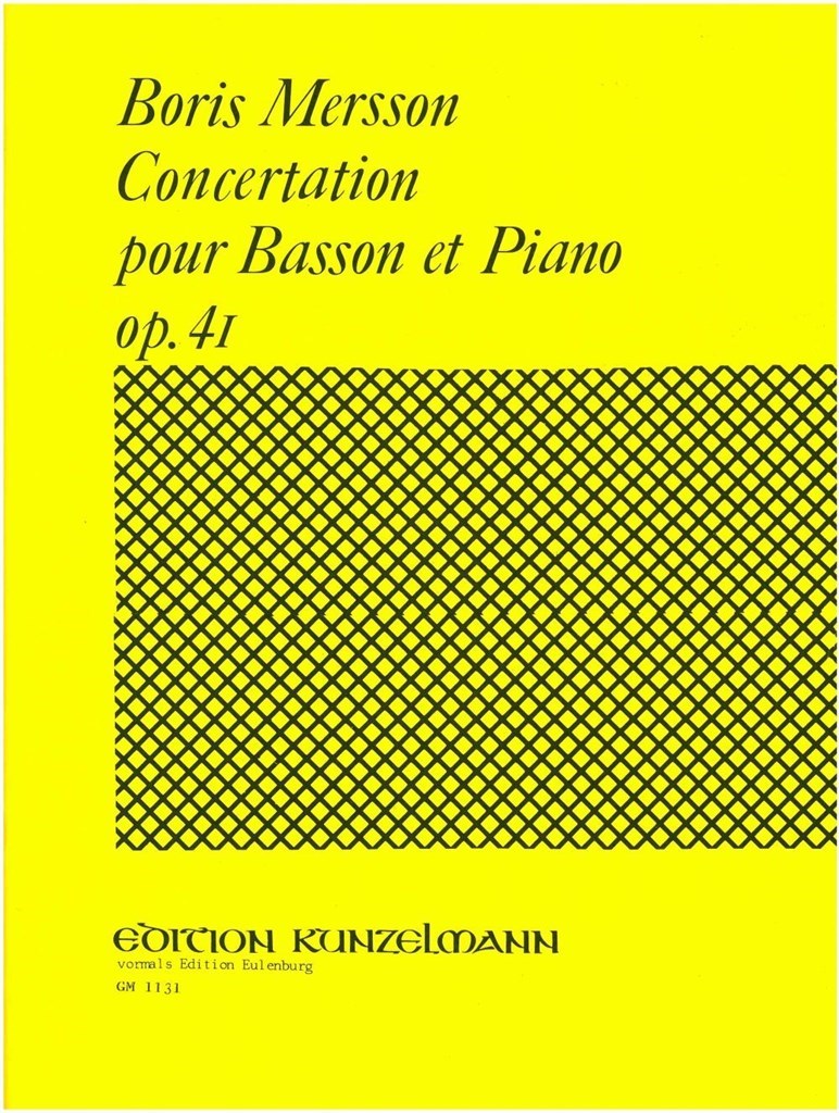 Concertation Pour Basson Et Piano
