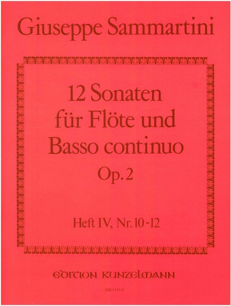 12 Sonaten für Flöte - Band 4