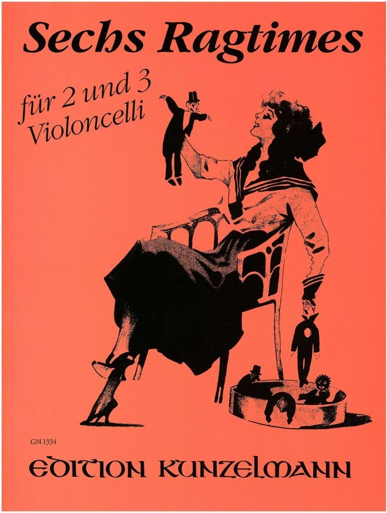 6 Ragtimes Für 2 und 3 Violoncelli