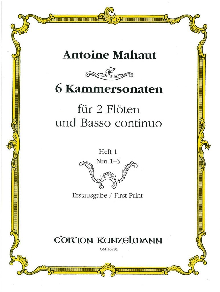 6 Kammersonaten Für 2 Flöten und Basso Continuo