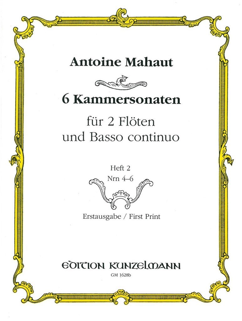 6 Kammersonaten Für 2 Flöten und Basso Continuo
