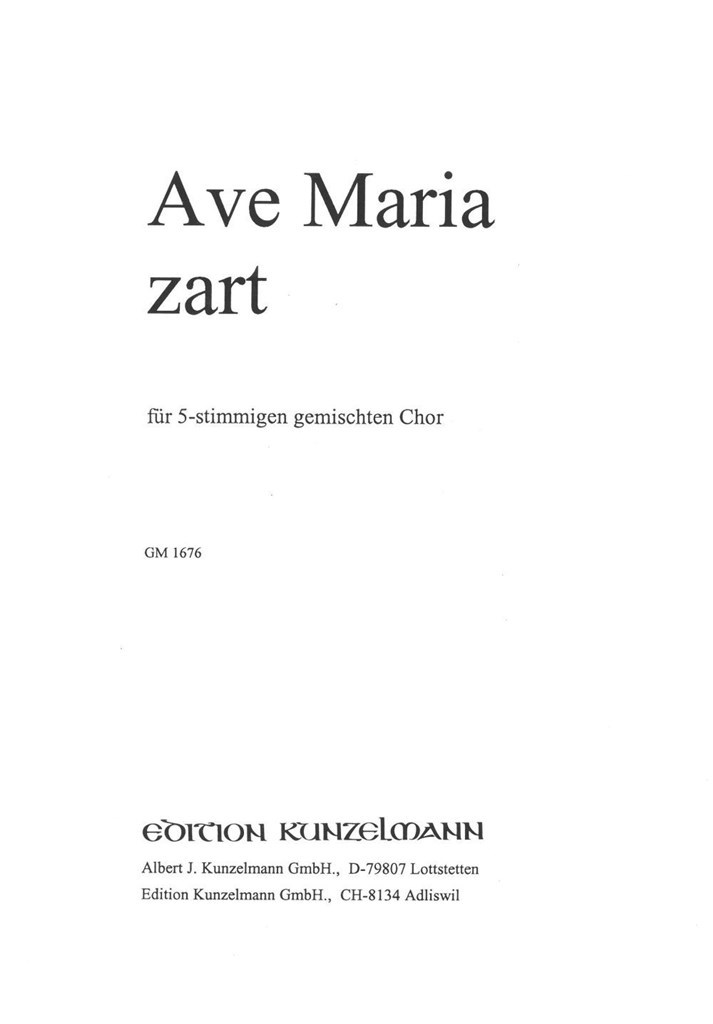 Ave Maria Zart