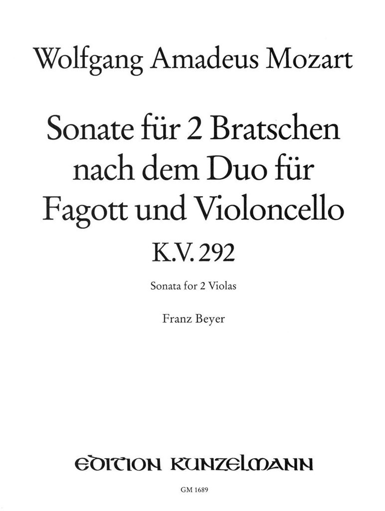 Sonate Für 2 Bratschen