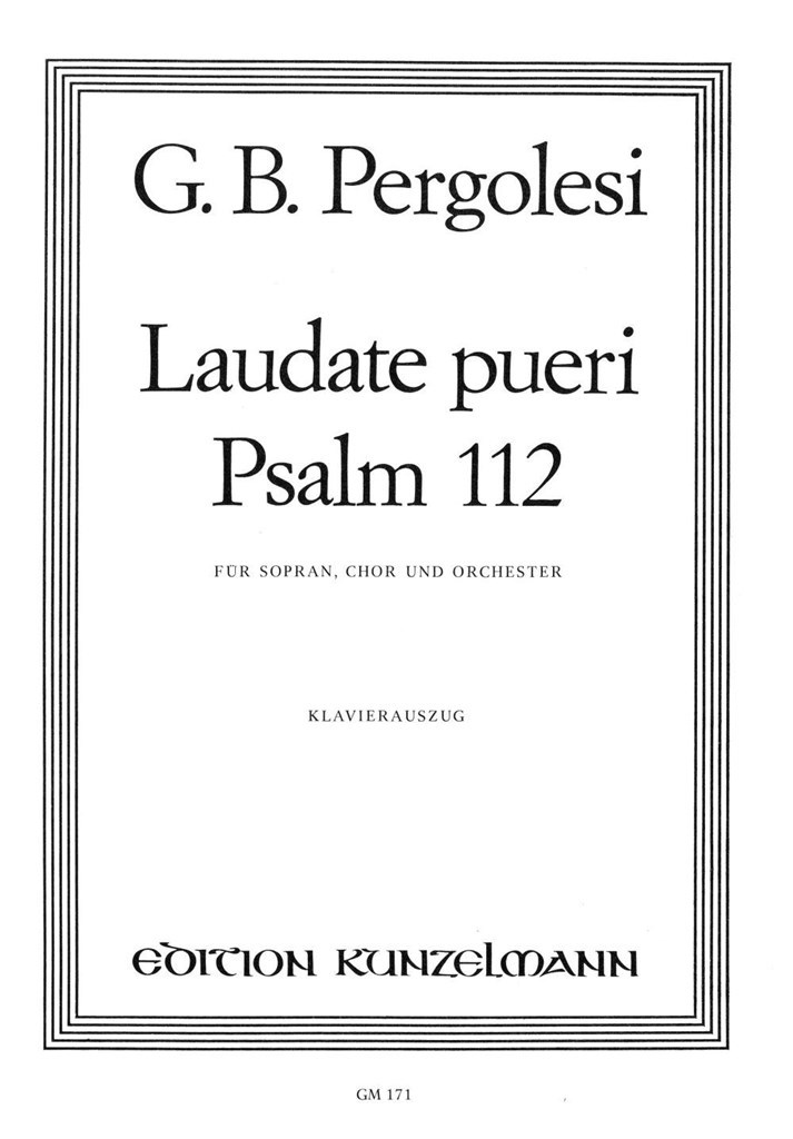 Laudate Pueri Psalm 112