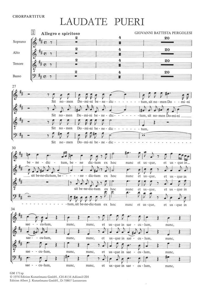 Laudate Pueri Psalm 112