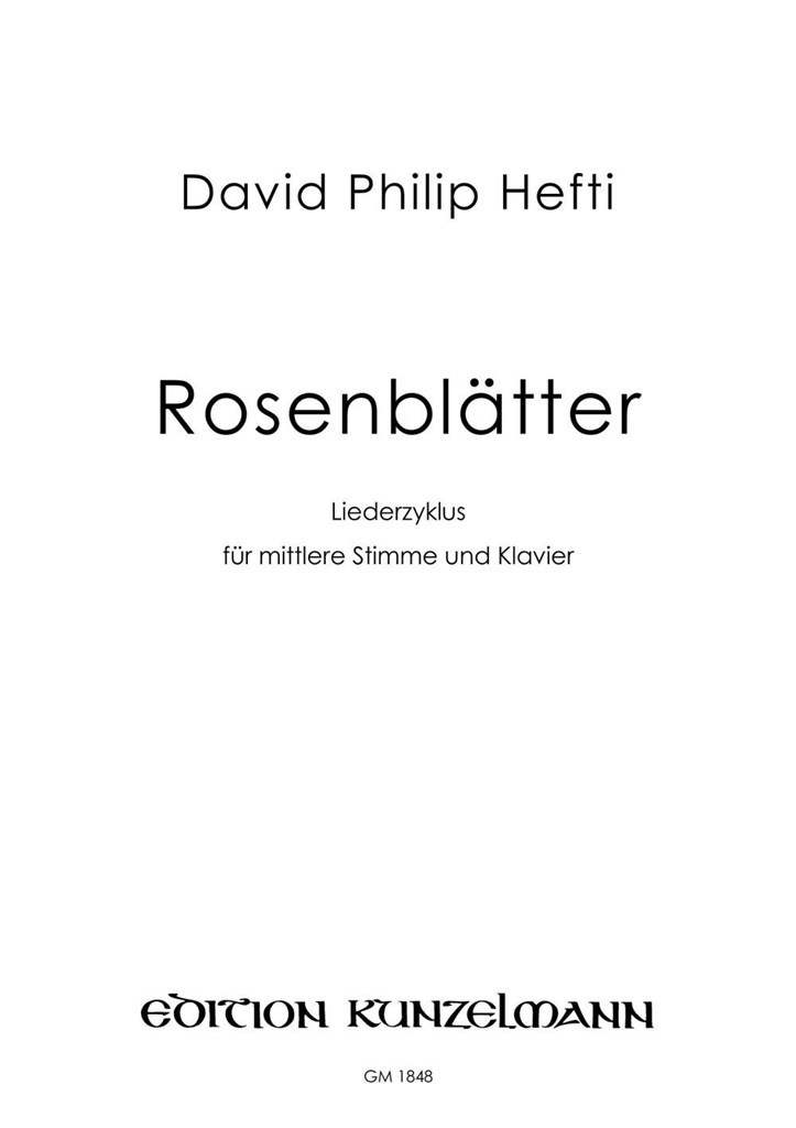 Rosenblätter, Liederzyklus