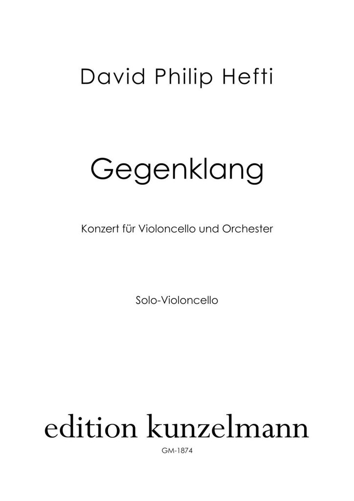 Gegenklang, Konzert Für Violoncello