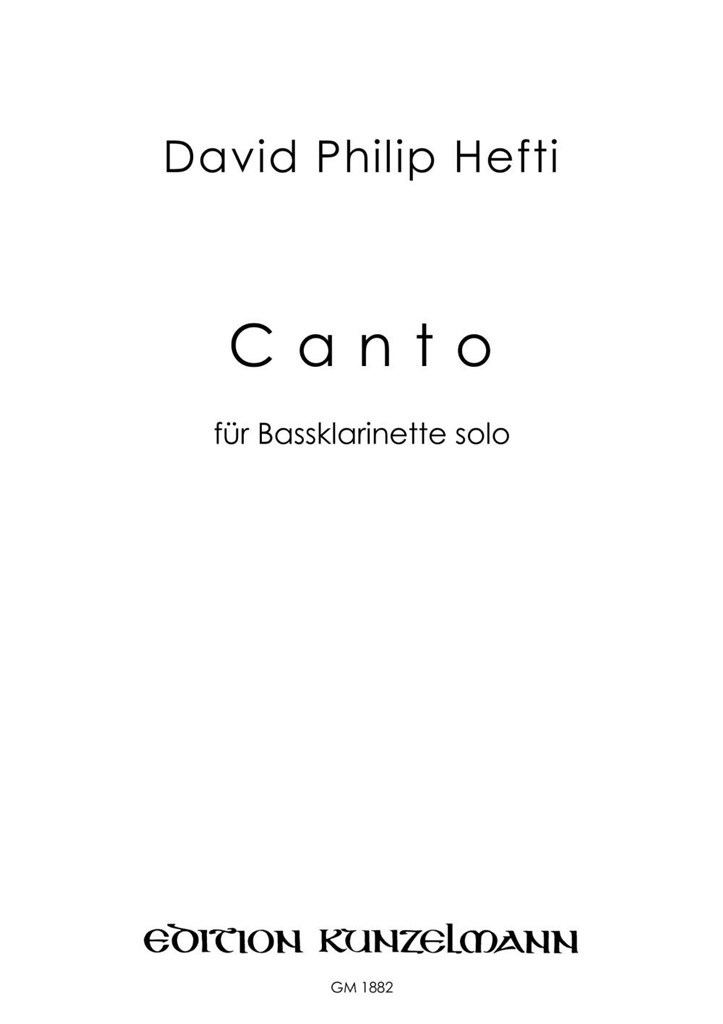 Canto, Für Bassklarinette Solo