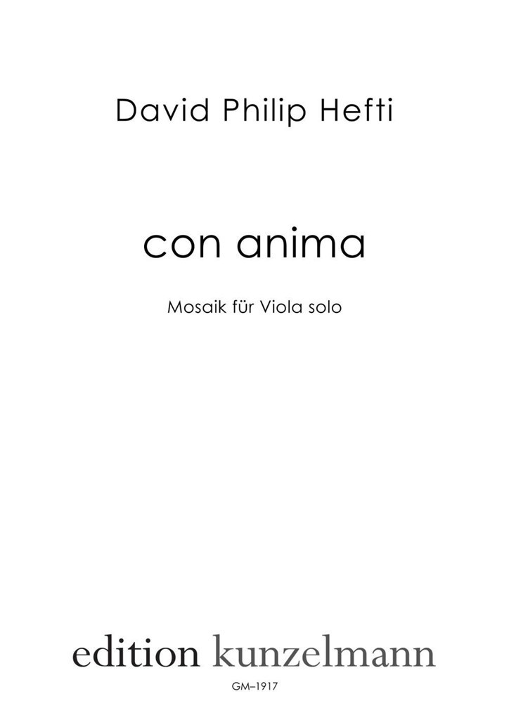 Con Anima - Mosaik Für Viola Solo