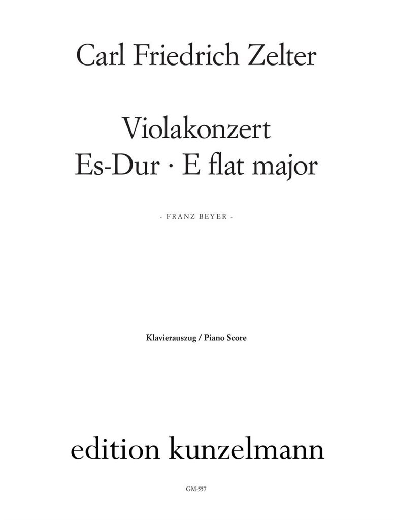 Konzert Für Viola Es-Dur
