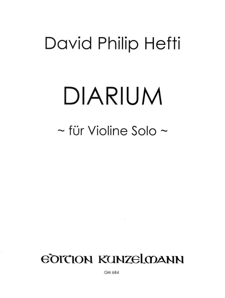 Diarium,Violine Solo