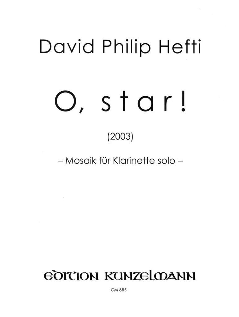 O, Star! - Mosaik Für Klarinette Solo
