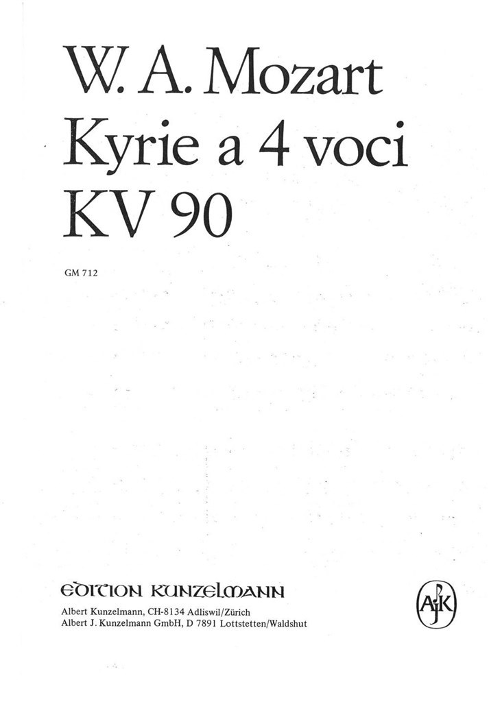 Kyrie A 4 Voci