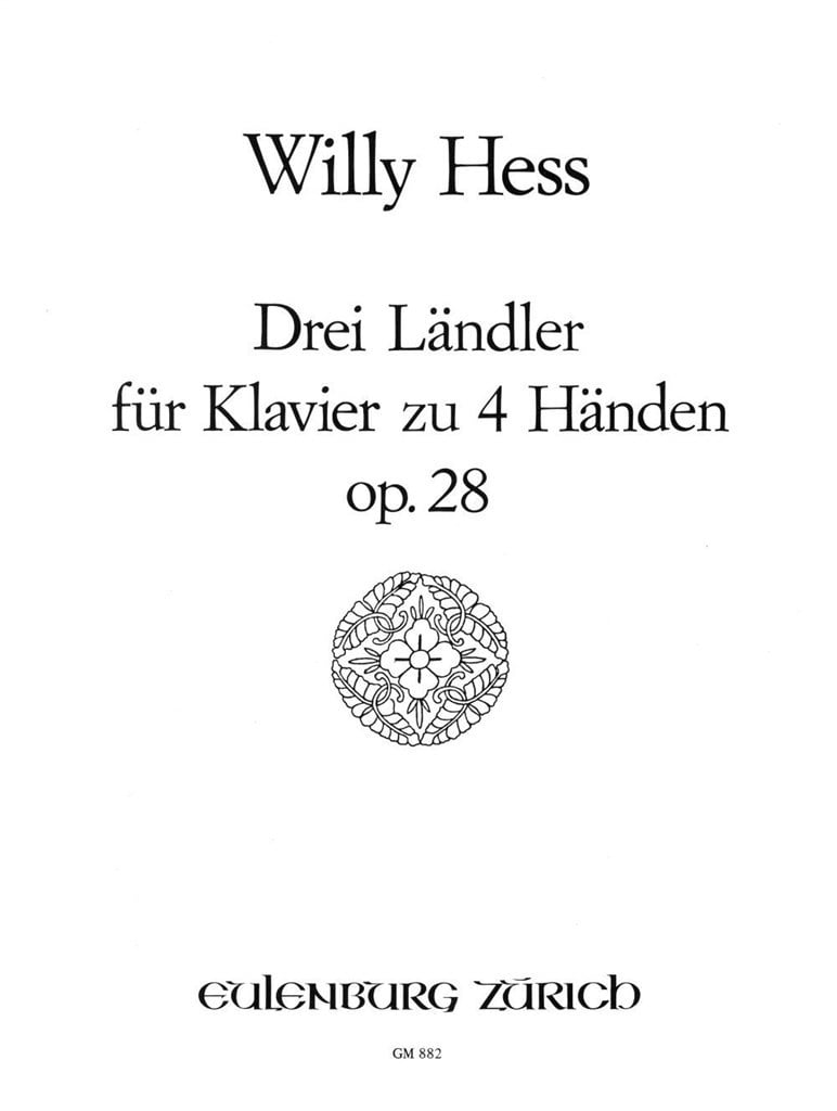 3 Ländler Für Klavier Zu 4 Händen