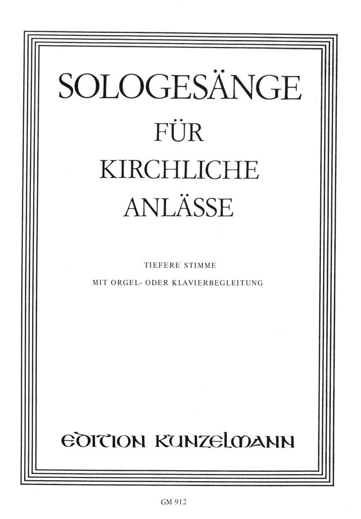 Solo Gesange Fur Kirchliche
