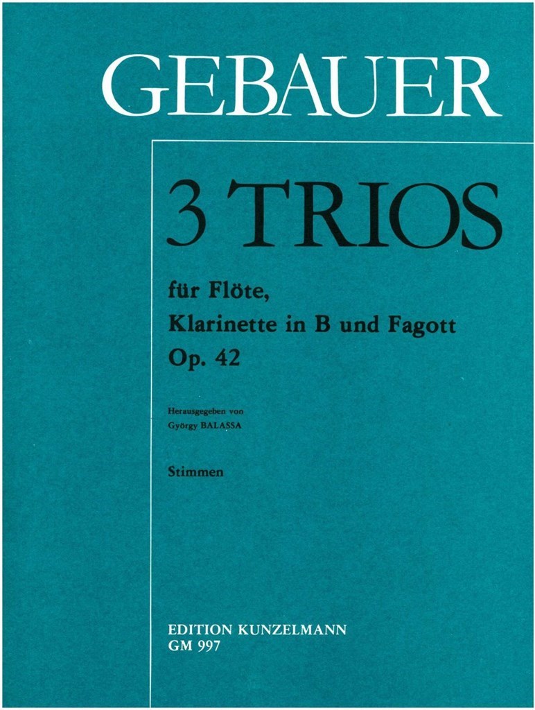 3 Trios Für Flöte, Klarinette und Fagott