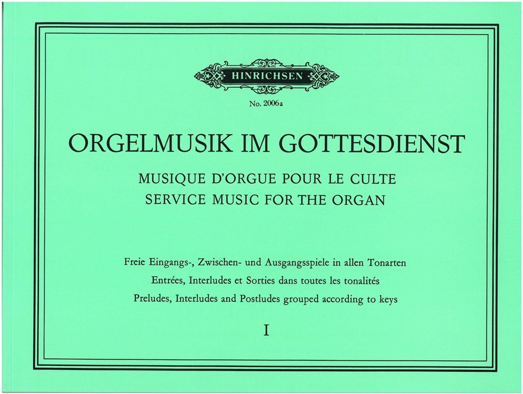 Orgelmusik Im Gottesdienst Band 1