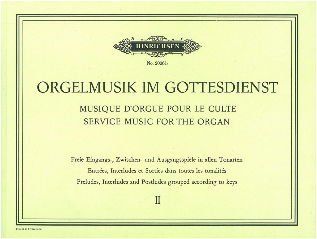 Orgelmusik Im Gottesdienst Band 2