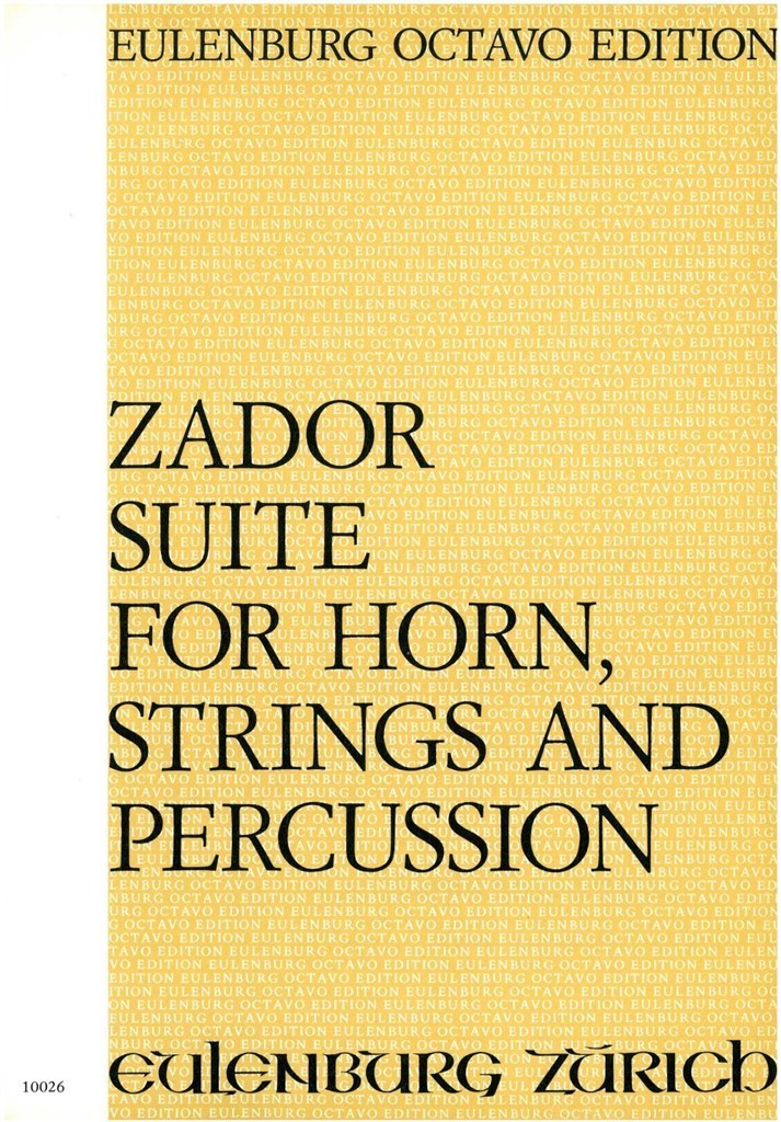 Suite Für Horn, Streicher und Perkussion