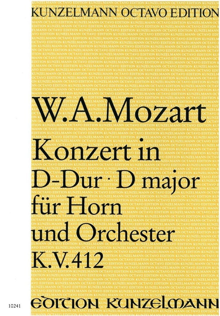 Konzert Für Horn Kv 412 D-Dur