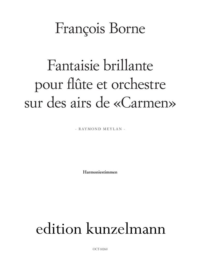 Fantaisie Brillante Für Flöte 'Carmen'