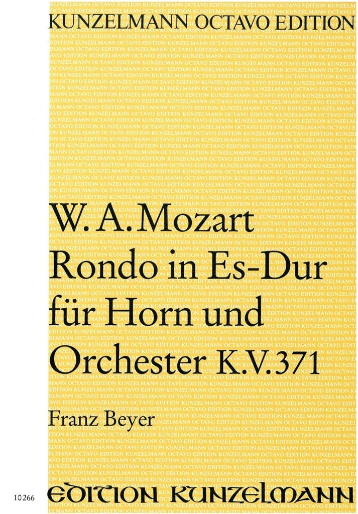 Rondo Für Horn Es-Dur Kv 371