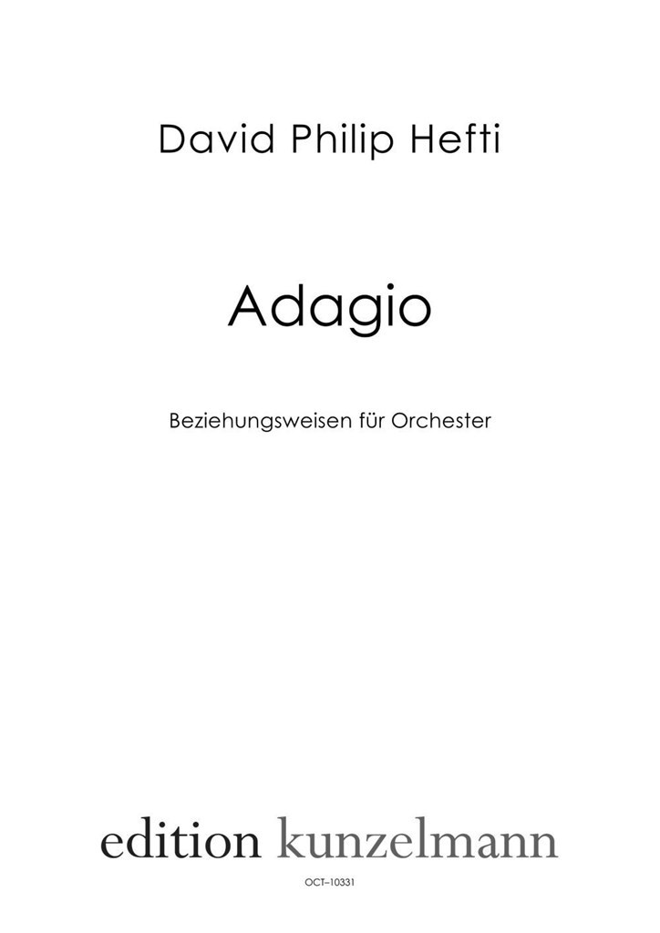 Adagio - Beziehungsweisen Für Orchester