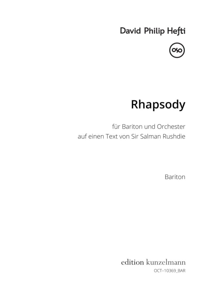 Rhapsody, für Bariton und Orchester