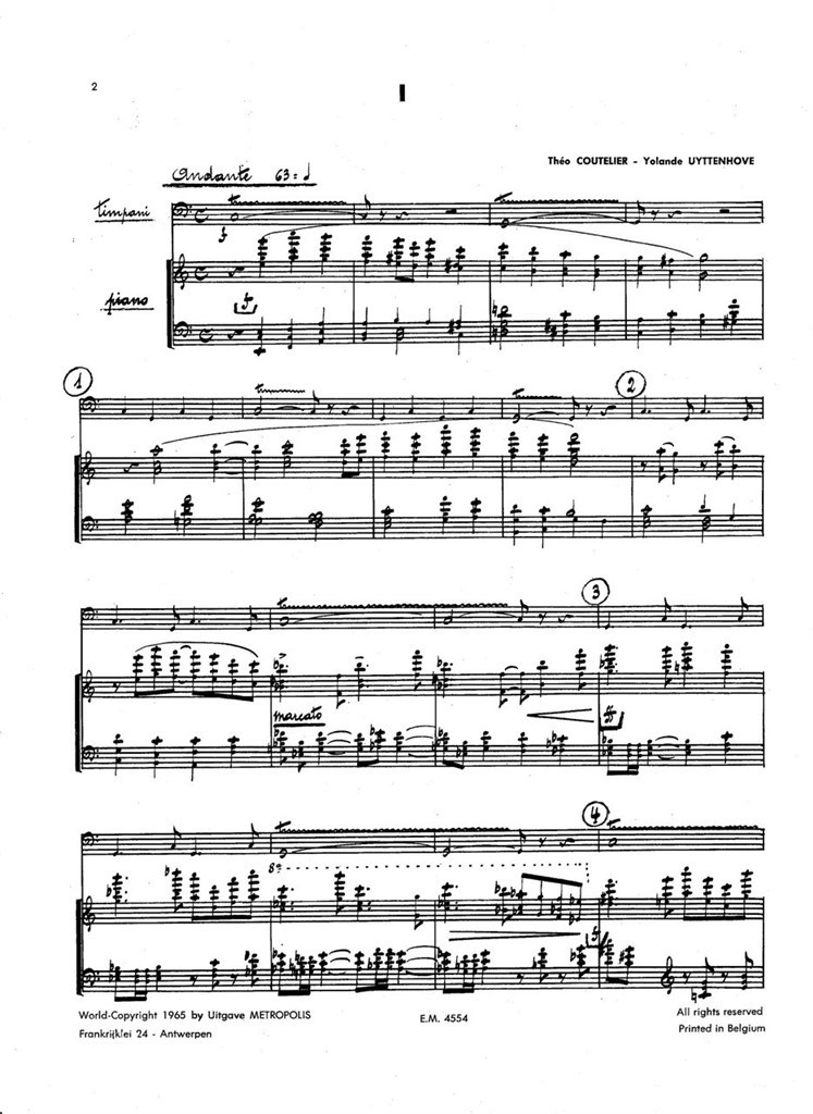Etudes Voor 2, 3 Of 4 Pauken