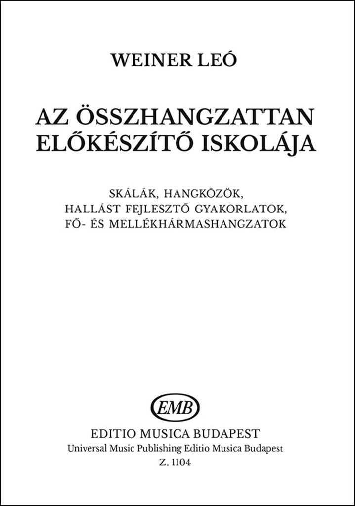 Az összhangzattan elökészítö iskolája
