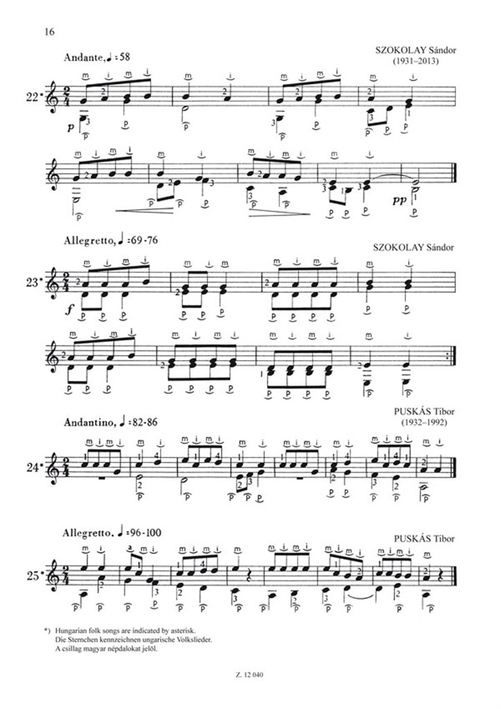 Gitarrenübungen und Stücke III