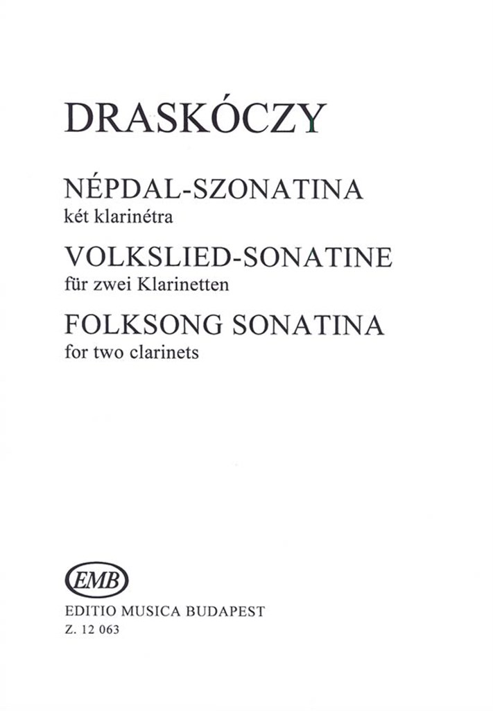 Volkslied-Sonatine für zwei Klarinetten