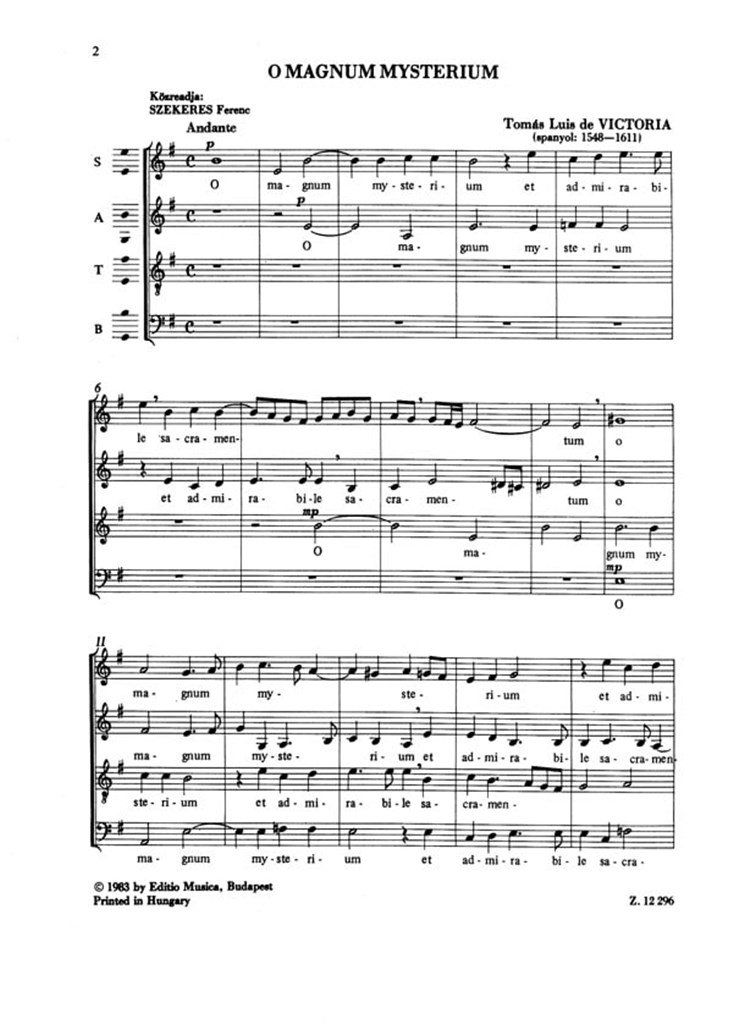 Old Masters' Mixed Choruses V41
