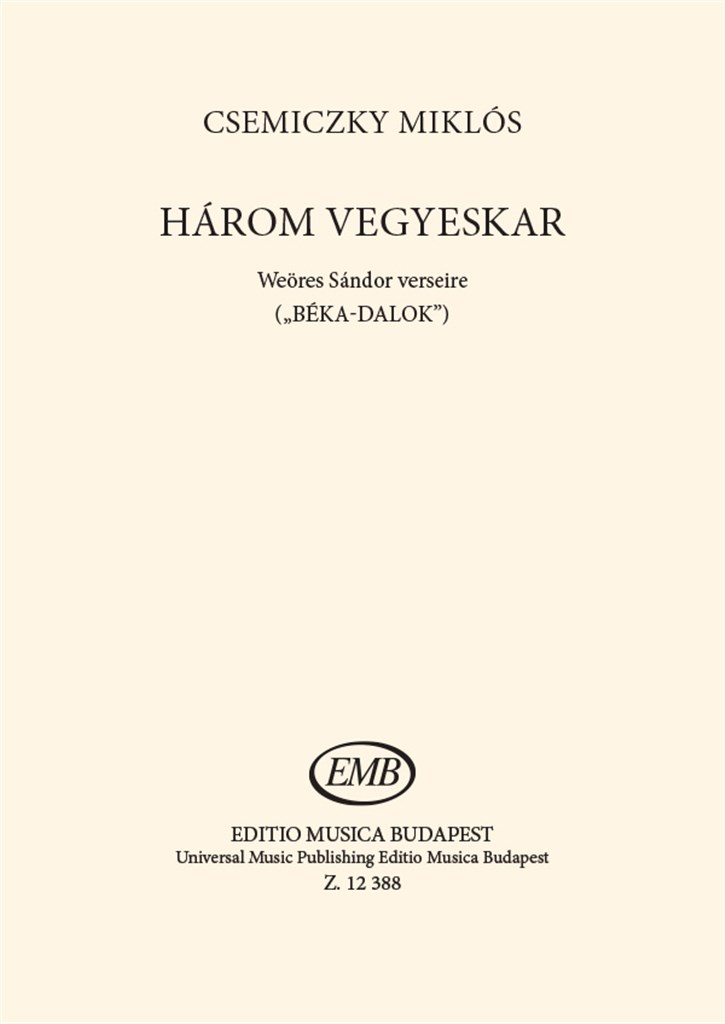 Three Choruses for mixed voices