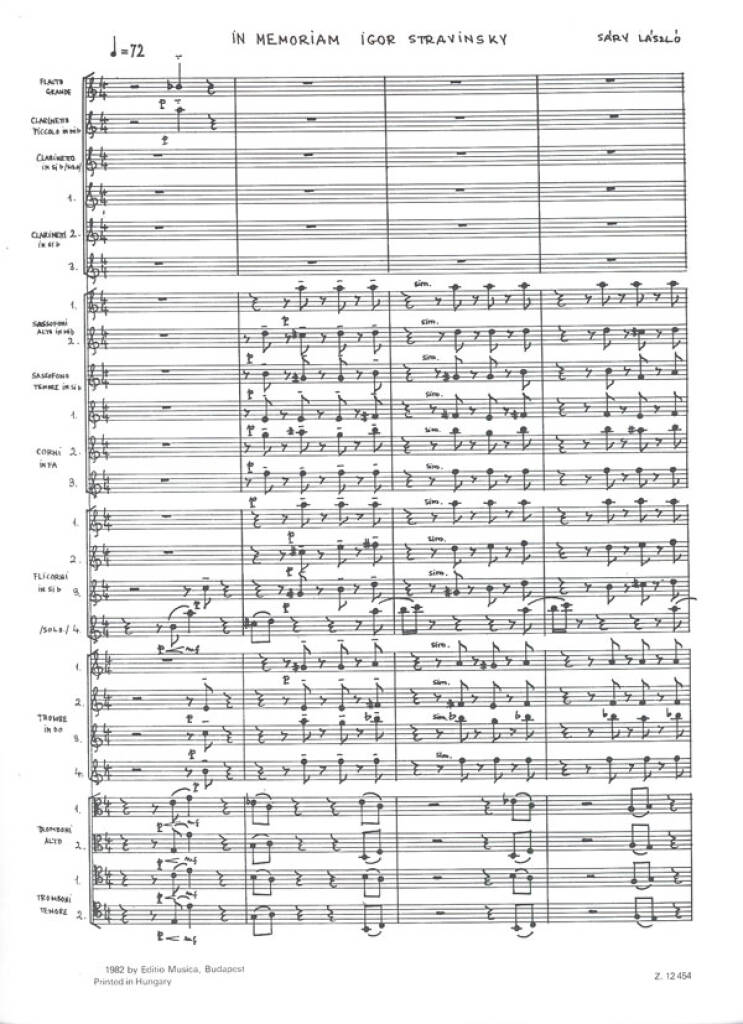 In memoriam Igor Stravinsky