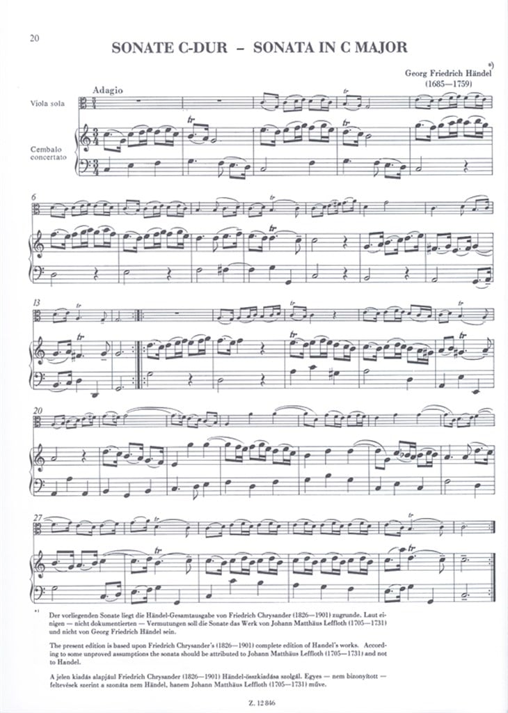 Musik für Viola I (von Bach bis Stamitz)
