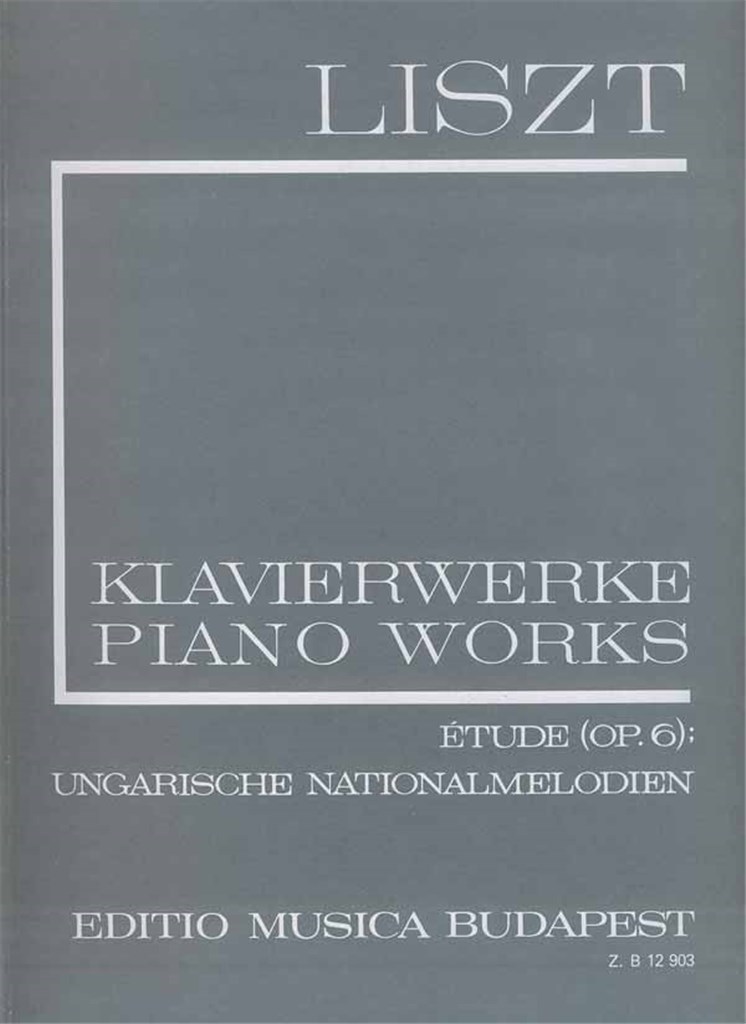 Etüde op 6 - Ungarische Nationalmelodien, Buch der
