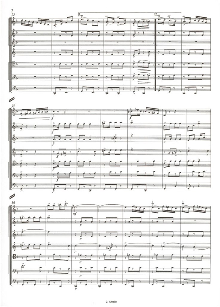 Hora Staccato für Blechbläserseptett