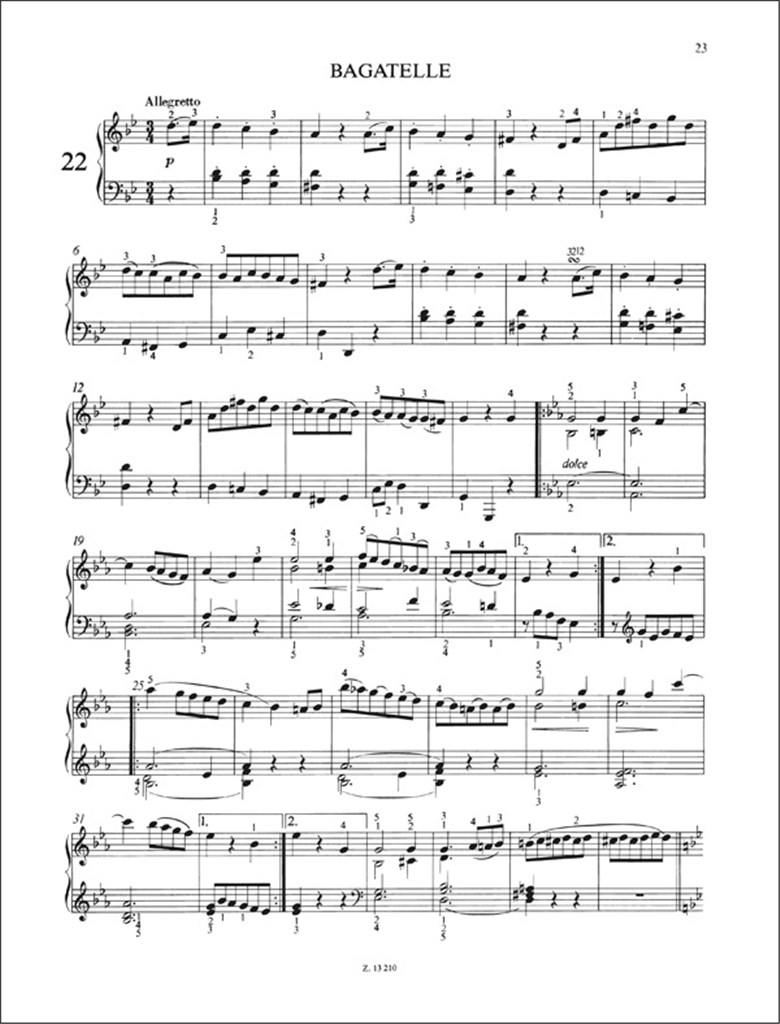 Leichte Meisterwerke für Klavier Beethoven