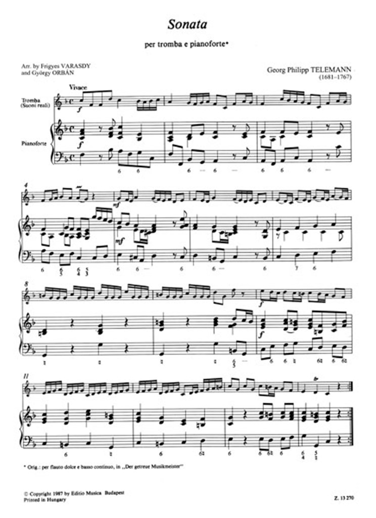 Sonata in fa maggiore per tromba e pianoforte