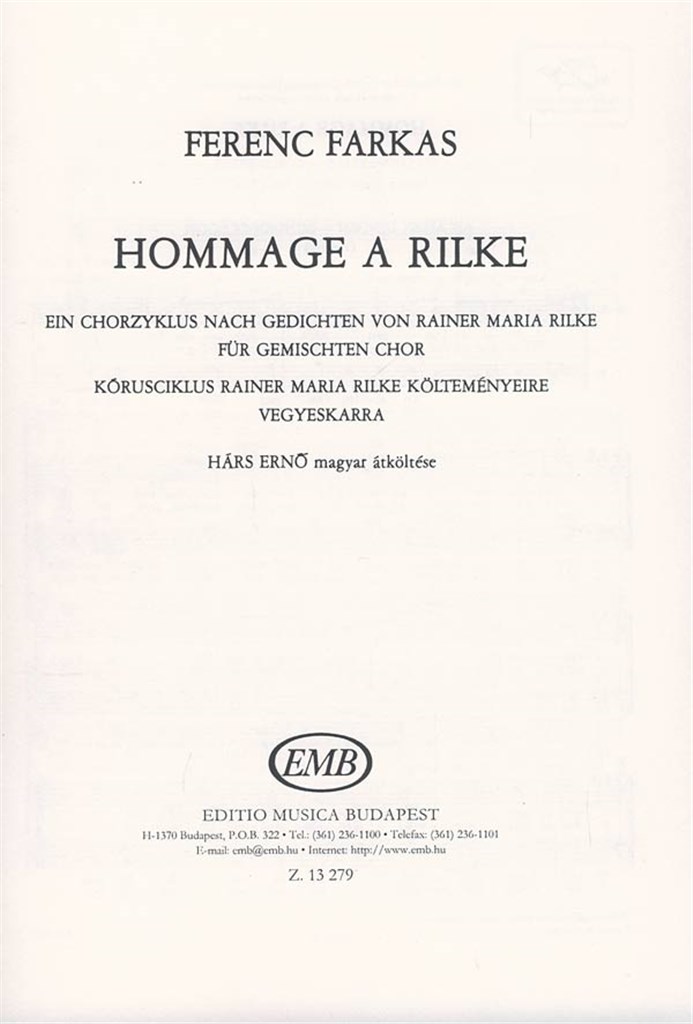 Hommage A Rilke